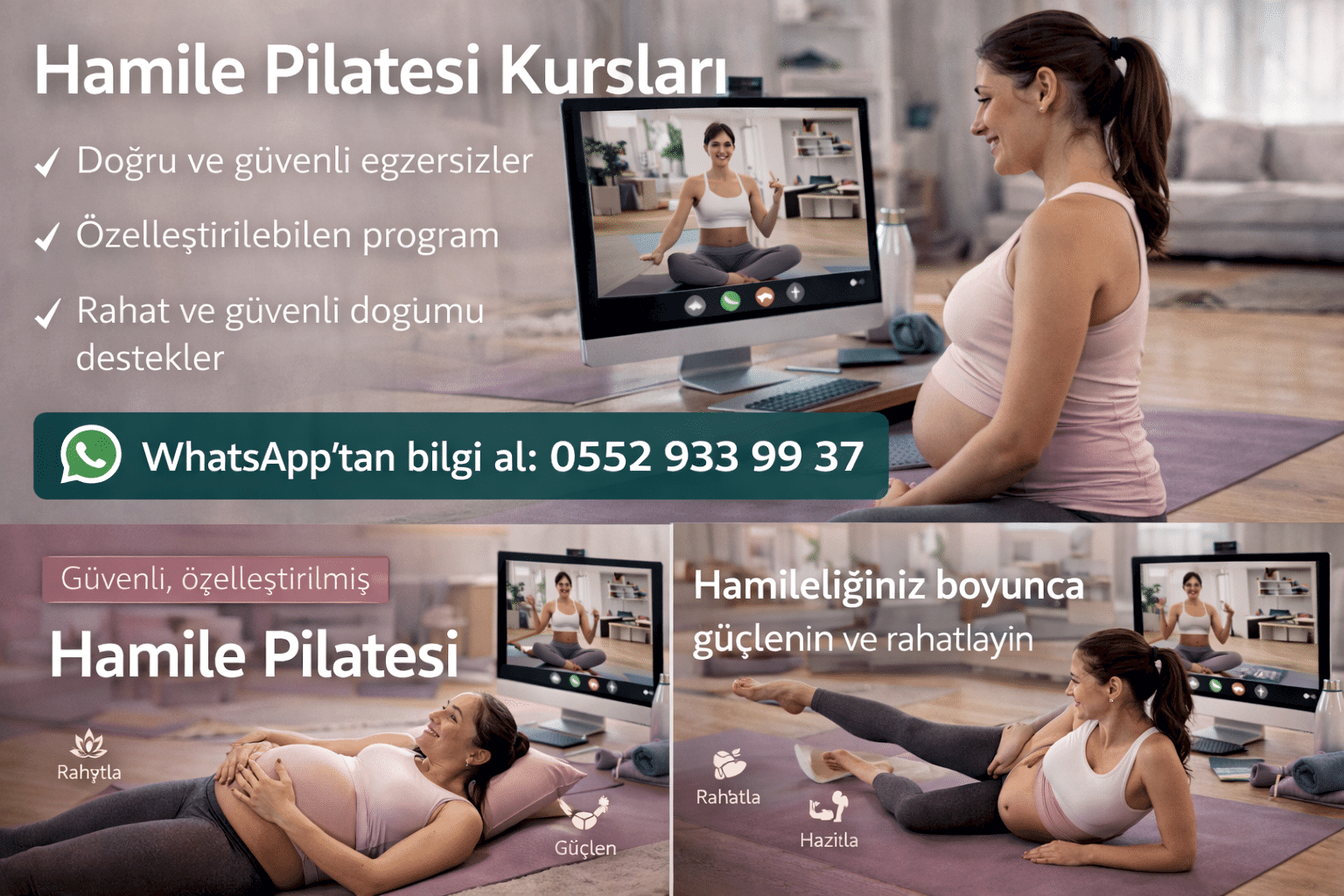 1 trimester hamile pilatesi dusuk tempolu