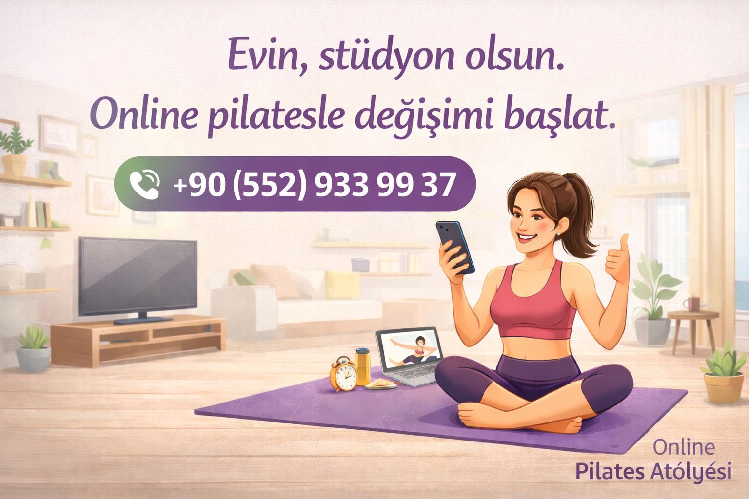 Vucudunu bastan yazmak icin Pilates Atolyesini sec